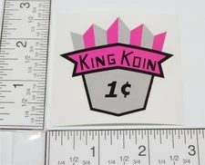 1 Cent King Koin Vending Machine Sticker V-97