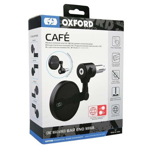Oxford Cafe Bar End Specchio Regolabile Universale Specchio Moto (OX534) - Foto 5 di 7