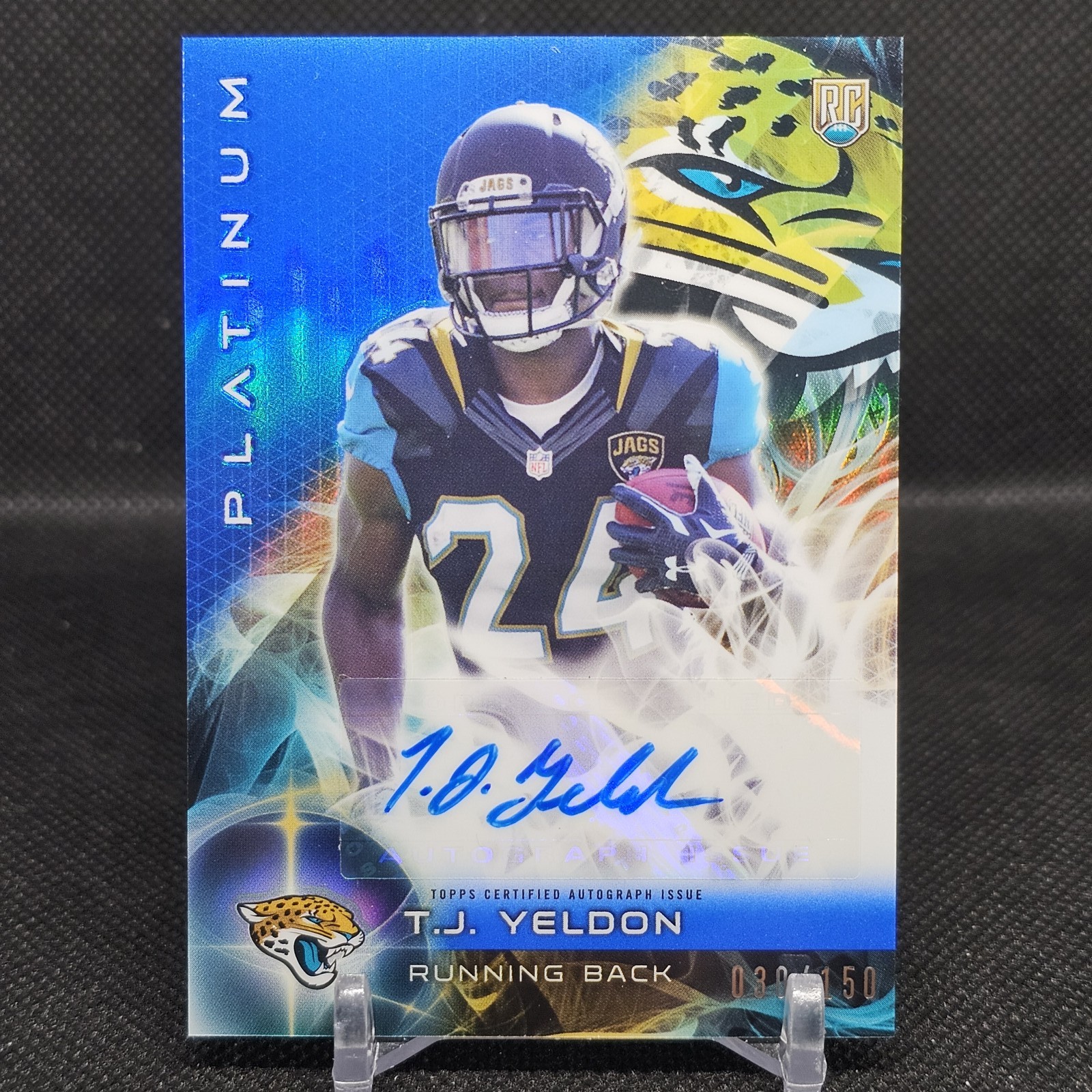 TJ Yeldon Topps Platinum Autograph Rookies #ARTY Blue Refractor