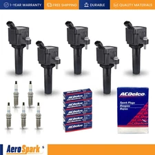 5 Ignition Coil & 5 ACDelco Iridium Spark Plug for 2007-2012 GMC Canyon 3.7L l5