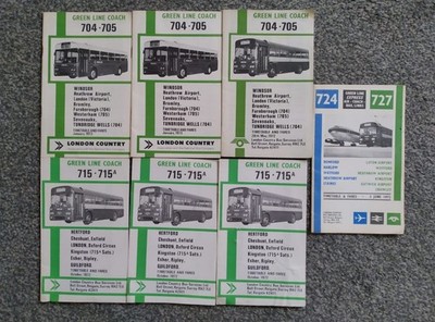 Restposten 7 Green Line Reisebus Fahrplan & Fahrpreise 70er Jahre