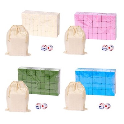 Reise Mahjong Set mit Tragetasche Reisekoffer Familie Freizeit Mahjong Spiel Set