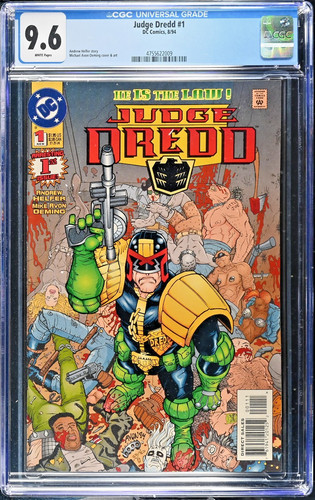 Judge Dredd #1 CGC 9.6 NM+ DC 1994 1st DC issue WHITE P Mint COOL cover TV movie