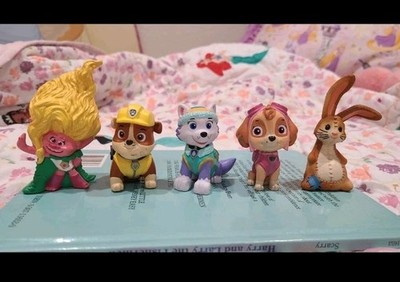Tonies PAW Patrol Skye & Everest Figure Set w/ Rabbit Trolls Bundle