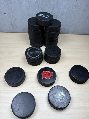 20 Assorted Hockey Pucks Rubena Gufex Vegum Inglasco Howeis Winnwell Viceroy BSN