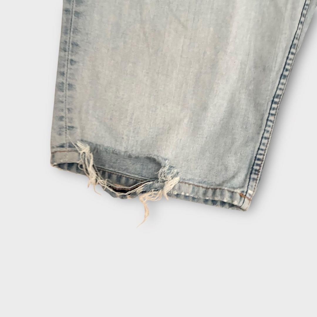 Levi's Denim Half Pants Damaged Processing Blue 3… - image 4