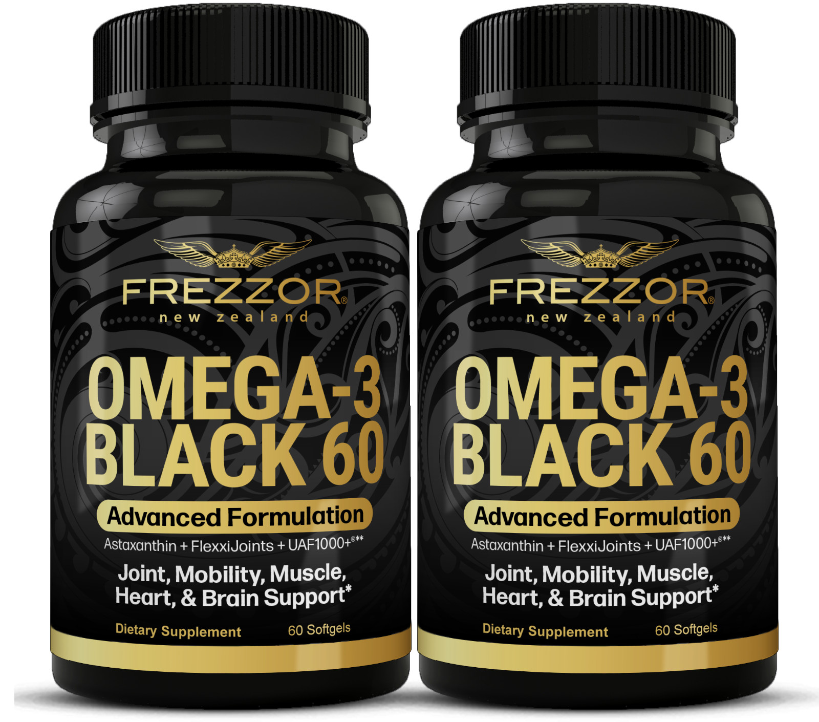 FREZZOR Omega 3 Black Green Lipped Mussel Oil Capsules - 2 B
