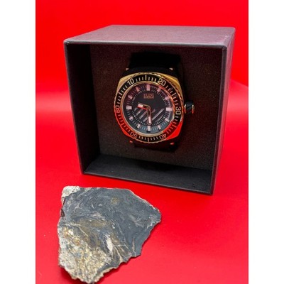 Elini Barokas Commander Series Men s WatchBlack and Rose Gold Plated