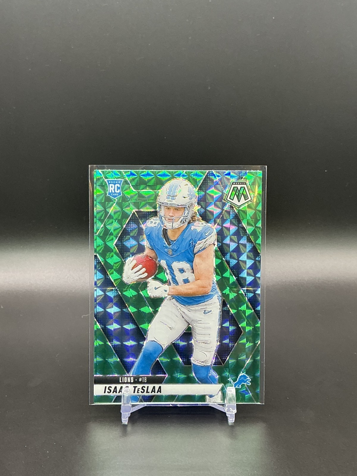2025 Panini Mosaic - Isaac TeSlaa (RC) #319 Green Mosaic Prizm