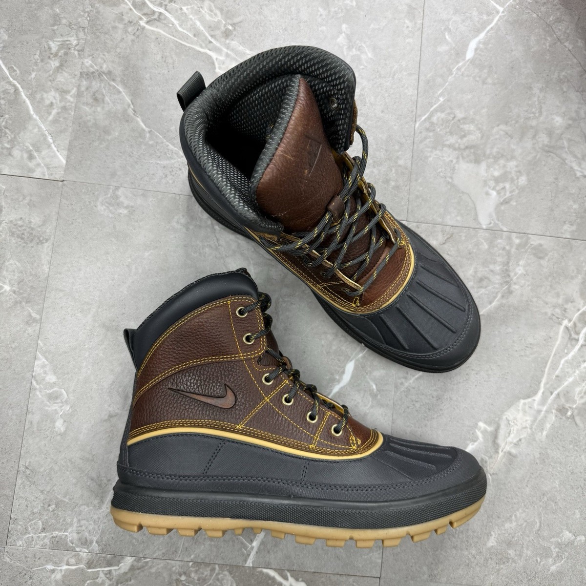 Nike ACG Woodside II 2 Brown Leather Winter Duck Boots 525393 770