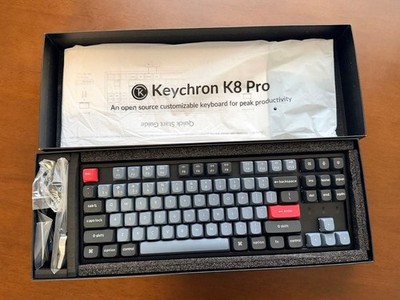 Keychron Keyboard K8 Pro TKL US Blue Switch Wireless unbenutzt