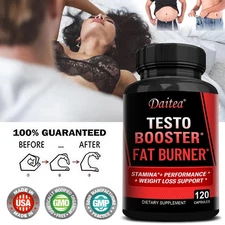 #1 Testosterone Booster Monster Test Caps, T Boost 120 Capsules Male Enhancement