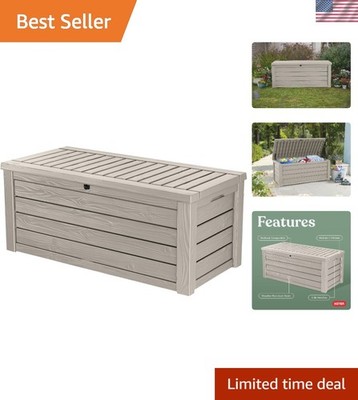Spacious 150 Gallon Lockable Deck Container: Elegant Outdoor Furniture Solution