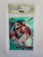 2023 Topps Finest - Christopher Morel #46 Aqua Shimmer Refractor /175 (RC)