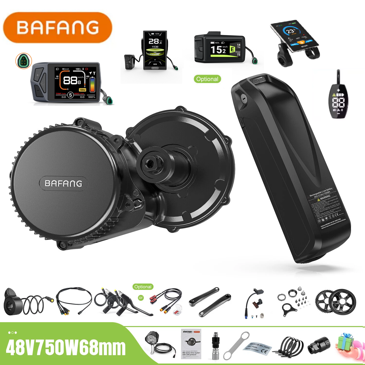 Bike Kit Bafang Bbs02b 48v 750w E Bike Motor Bafang Bbs02 Kit 750W