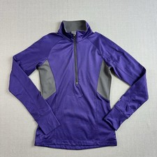 Under Armour Coldgear 1/4 Zip Pullover Active Shirt Womens Medium Purple Run