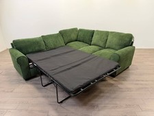 Taylor Green Fabric Corner Sofa Bed