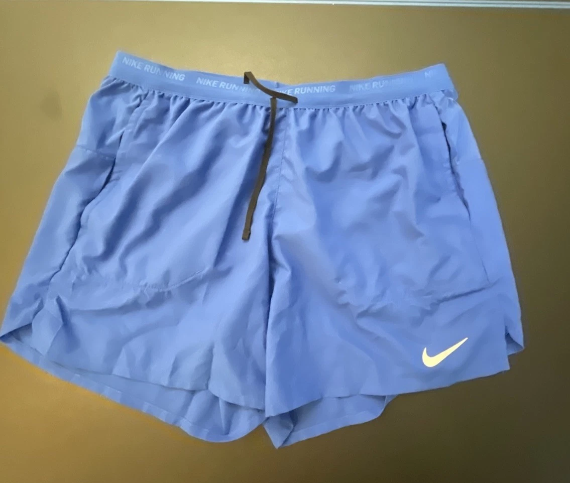 Nike Stride Men Regular Size L Royal Blue Running Shorts Dri Fit NEW DM4755-480