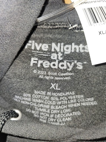 Five Nights At Freddys Game Over NWT Xl Mens Black Graphic Logo Hoodie Pullover - Picture 10 of 14