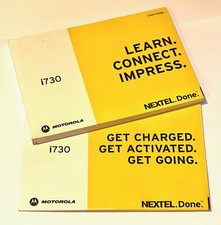 Motorola i730 iDEN Cell Phone NEXTEL Version User Guide and Welcome Guide 2003