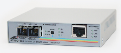 アライドテレシス CentreCOM MC1004 New Allied Telesis AT-MC1004-10 SC Gigabit Copper Media Converters