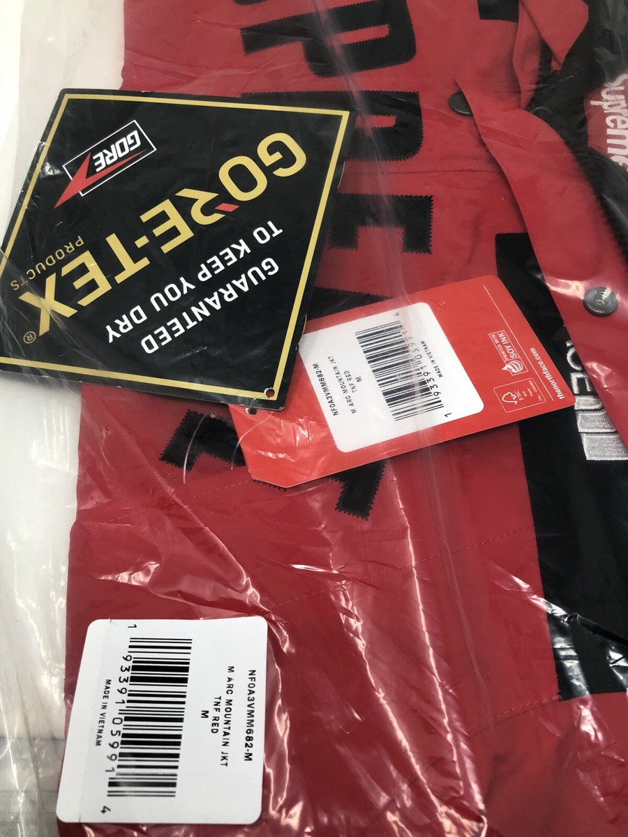 Supreme the north face 2024 arc logo mountain parka red