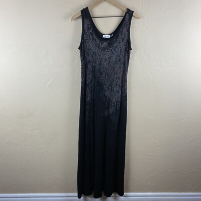 chinese dress ladies Tank Maxi Dress in Black S