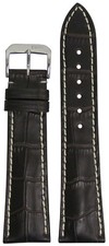 22mm RIOS1931 for Panatime Mocha - New Orleans Leather Watch Band w Gator Print