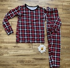 Kickee Pants Kickee Kids Plaid Holiday Pajamas Size 5