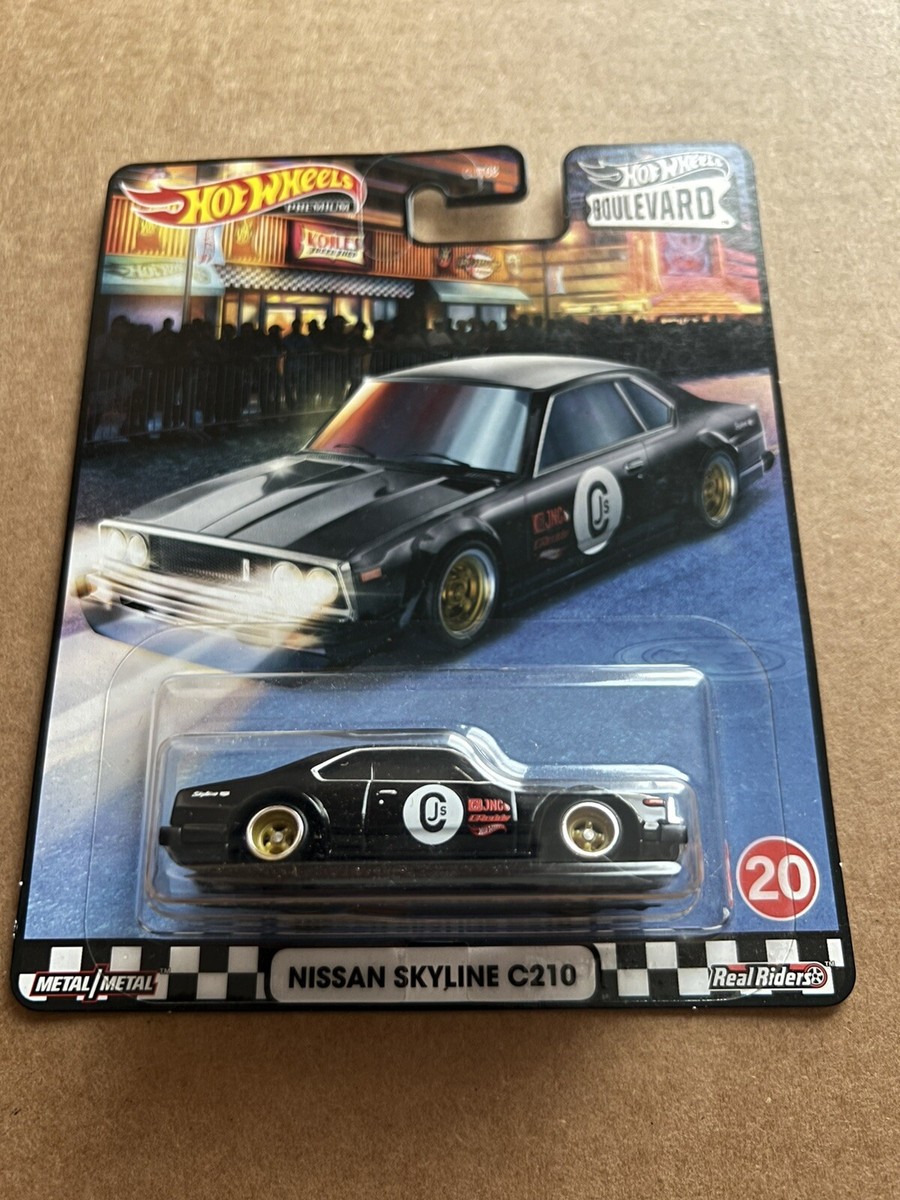 Hot Wheels Premium Boulevard NISSAN SKYLINE C210 Black Real Riders