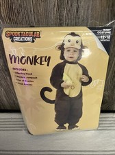 Spooktacular Creations Monkey Jumpsuit Costume With Banana Booties Baby 12-18 M