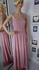 NEW MISSGUIDED MAUVE SEXY MAXI LONG PROM SPLIT LADIES DRESS SIZE 10 EU 38