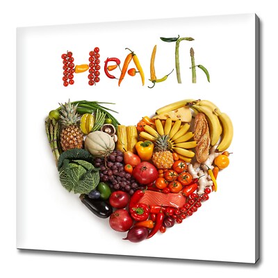 Leinwandbild Regenbogen bunt Gesundheit Obst Gemüse Küche modernes Design