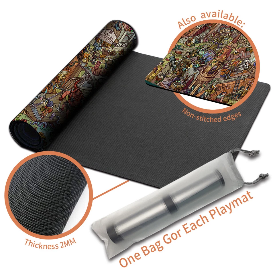 Magic The Gathering Playmat - Brettspiel MTG Playmat WHERE'S FBLTHP Größe 60X35 - Bild 4 von 4