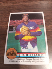JR RICHARD 1979 TOPPS BASEBALL VINTAGE CARD #203 HOUSTON ASTROS (RECORD BREAKER)