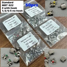 Dental Orthodontic Brackets metal Braces Standard MBT Slot 022 3# w hook Bulk