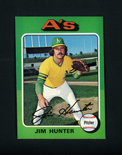 Jim 'Catfish' Hunter 1975 Topps (HOF) Oakland A's #230 NM