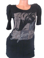 B10 LEGEND Black evening beaded Tunic Blouse top Mini Dress Sz S