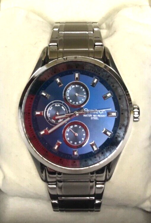 Armitron Men's 20/5055NVSV Multi-Function Dial Silver-Tone