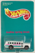 1995 Hot Wheels Redline Spring Break S'Cool Bus Limited Edition 1 Of 10000