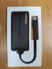 TOPESEL Ultra Slim 3 Port Type C USB 3.0 Data Hub  Charger+TF+SD Card For Laptop