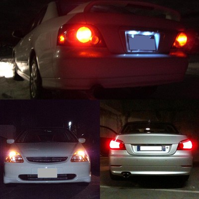 2Pcs 1157 1156 BAY15D LED Bulb Car Strobe Flash Light Auto Tail Brake Lamp