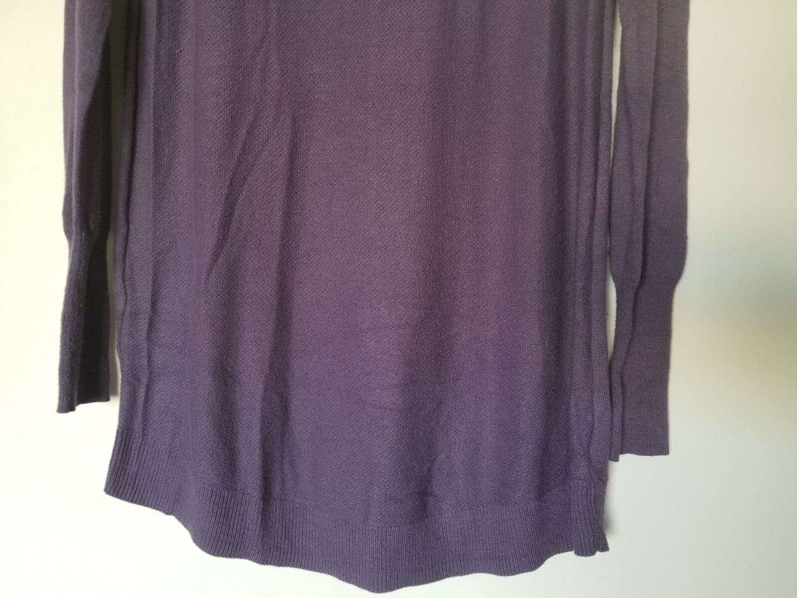 Mossimo Basic Solid Purple Long Sleeve Pull Over … - image 3