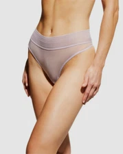 $45 Else Women's Purple Solid Bare Mesh Thong Panty Size L/10