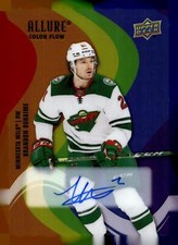 2022-23 Upper Deck Allure #SF-17 Brandon Duhaime Color Flow Auto Full Rainbow