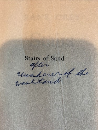 ZANE GREY Published WALTER J BLACK #32 in series Stairs of Sand Western - Picture 5 of 7
