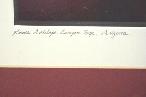 Louis Cantillo Photograph Antelope Canyon Page Arizona Signed and Framed - Picture 5 of 5