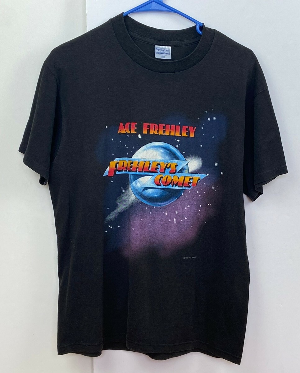 トップス vintage made in USA ACE FREHLEY tee el Vintage 80s ACE FREHLEY Frehley's Comet 1987 Rock Soldiers