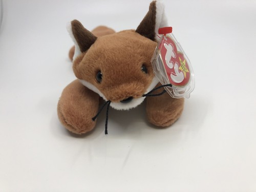 Vintage TY Beanie Baby SLY 4115 Fox Plush Toy 1996 White Belly - Bild 1 von 7