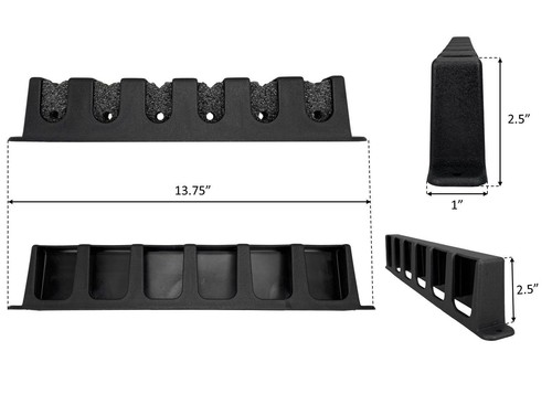 Pactrade Marine Plastic Rod Storage w / Foam Vertical 6 Rod Scratch-Free - Imagen 2 de 7